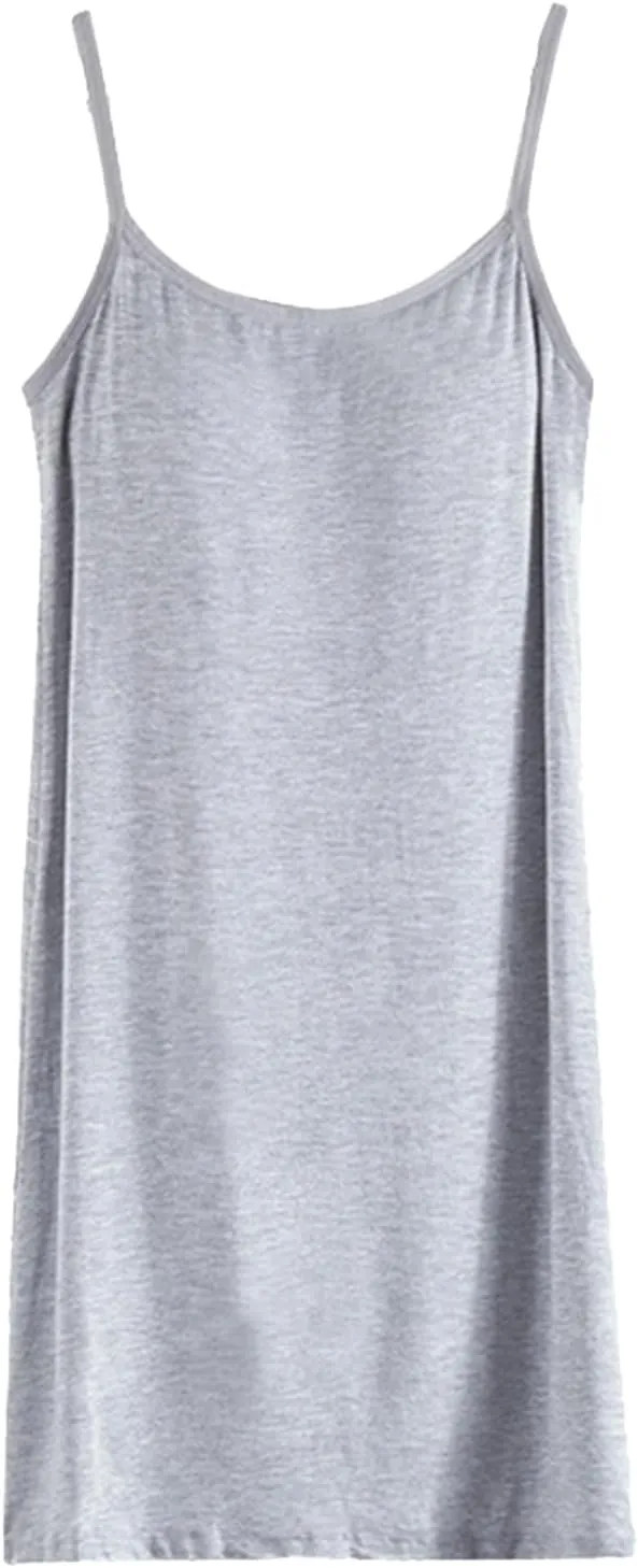 Tank Top with Built in Bra for Women Spaghetti Strap Quick Dry Flowy Hem Yoga Shirts Basic Layer Padded Bra Tank Top