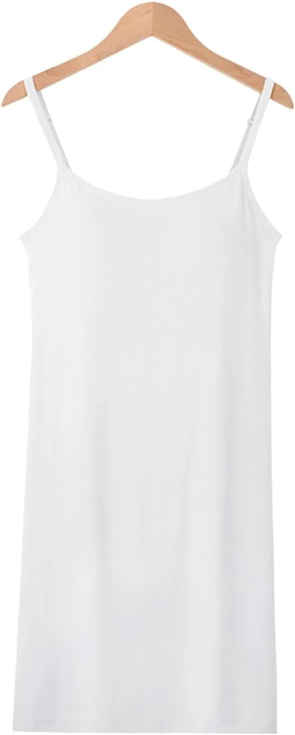 Tank Top with Built in Bra for Women Spaghetti Strap Quick Dry Flowy Hem Yoga Shirts Basic Layer Padded Bra Tank Top