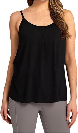 Tank Top with Built in Bra for Women Spaghetti Strap Quick Dry Plus Size Yoga Shirts Basic Layer Padded Bra Tank Top