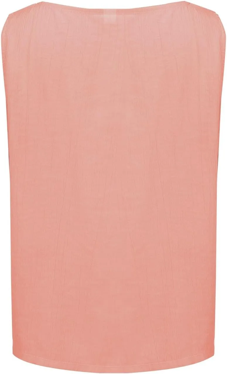 Tank Tops for Women Round Neck Sleeveless Casual T-Shirt Summer Loose Fit Solid Color Yoga Tanks
