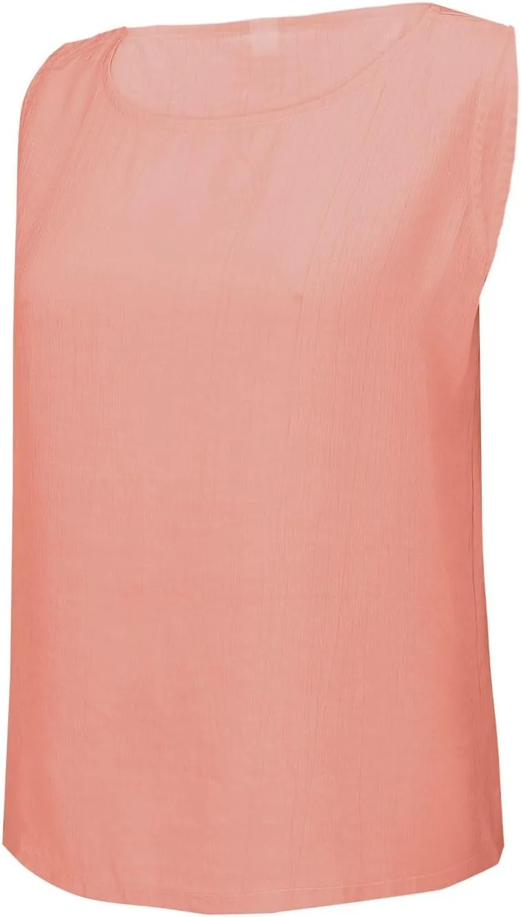 Tank Tops for Women Round Neck Sleeveless Casual T-Shirt Summer Loose Fit Solid Color Yoga Tanks