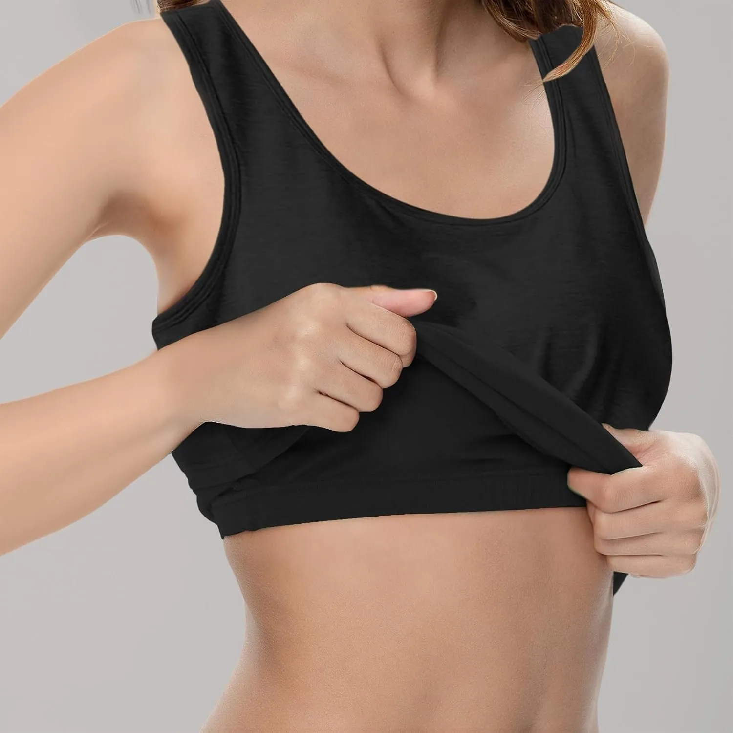 Tanktops with Built in Bras for Women Quick Dry Workout Sleeveless Yoga Camisole with Built in Bra Tank Tops Comfy