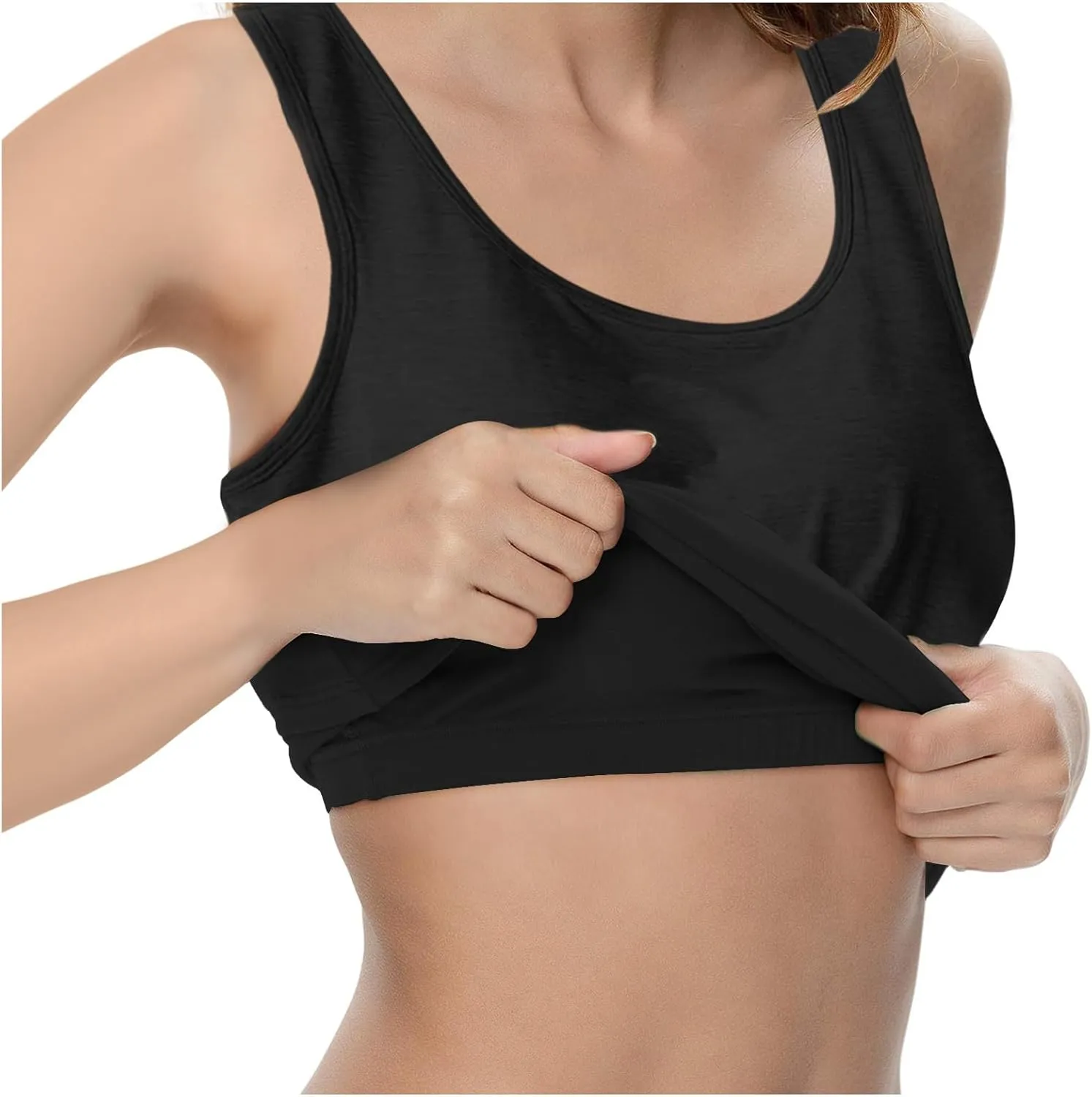 Tanktops with Built in Bras for Women Quick Dry Workout Sleeveless Yoga Camisole with Built in Bra Tank Tops Comfy
