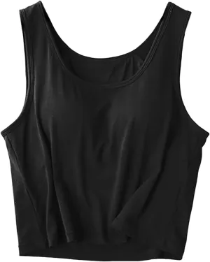 Tanktops with Built in Bras for Women Quick Dry Workout Sleeveless Yoga Camisole with Built in Bra Tank Tops Comfy