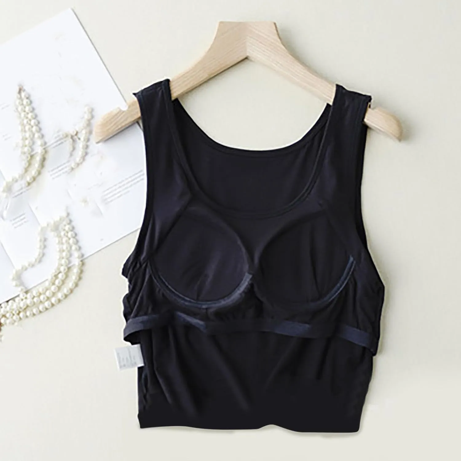 Tanktops with Built in Bras for Women Quick Dry Workout Sleeveless Yoga Camisole with Built in Bra Tank Tops Comfy