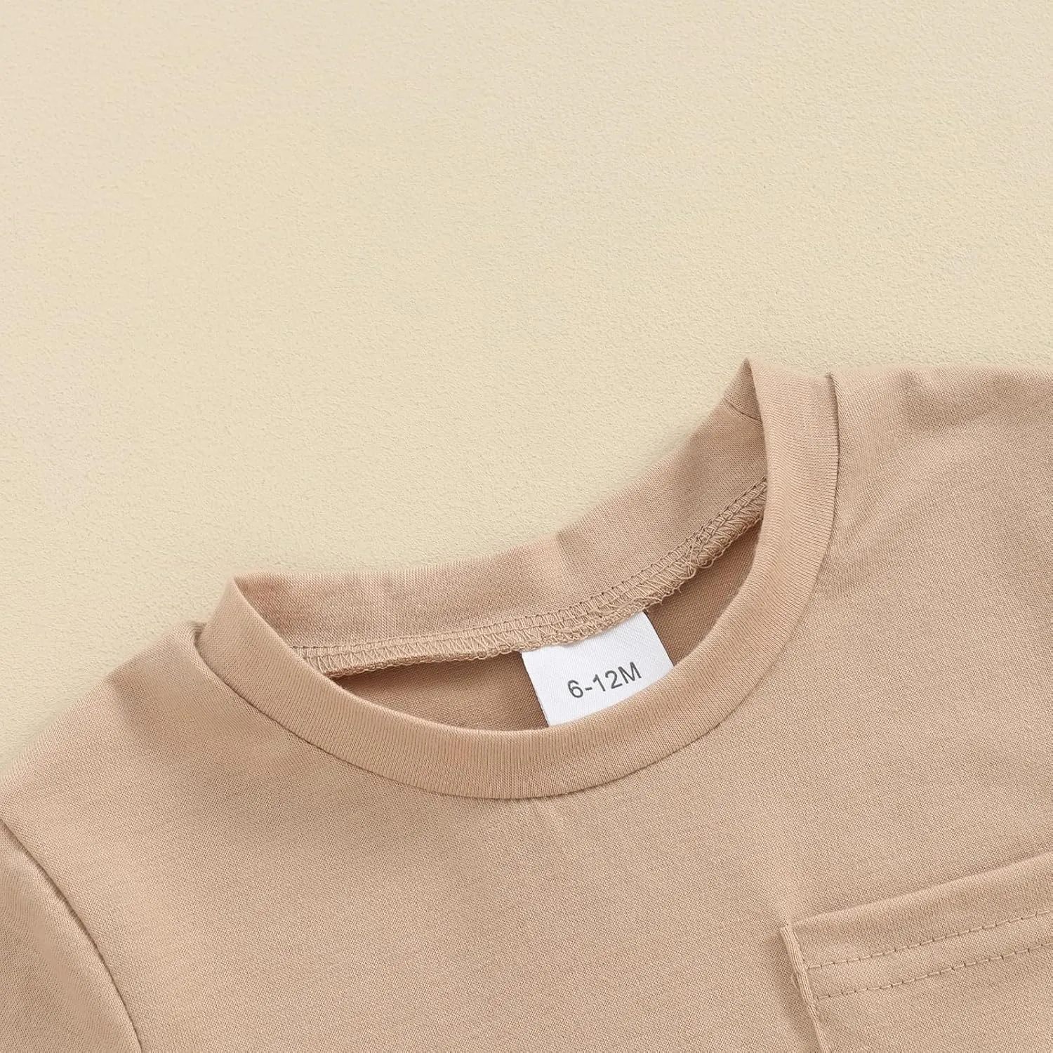 Toddler Baby Boy Girl Summer Outfits Cotton Short Sleeve Solid T-shirt Top Casual Shorts Neutral Spring Clothes