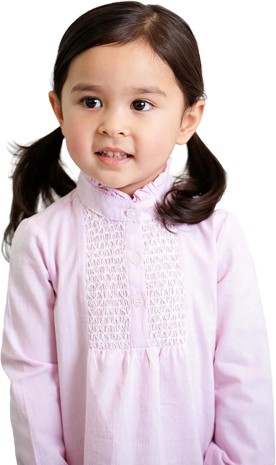 Toddler Girls' Pink Smocked Bodice Blouse Top - 100% Cotton
