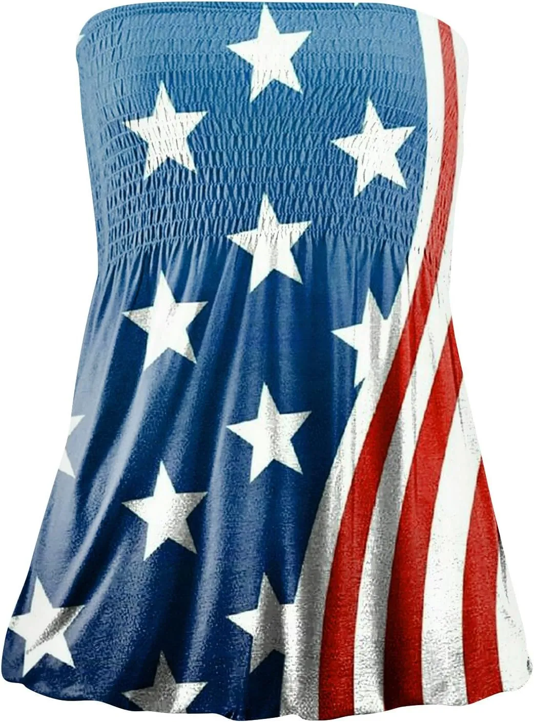 Tube Tops for Women Backless Sexy Tube Tops Strapless Tank Tops 4Th of July Shirts Summer Vacation Beach Tops