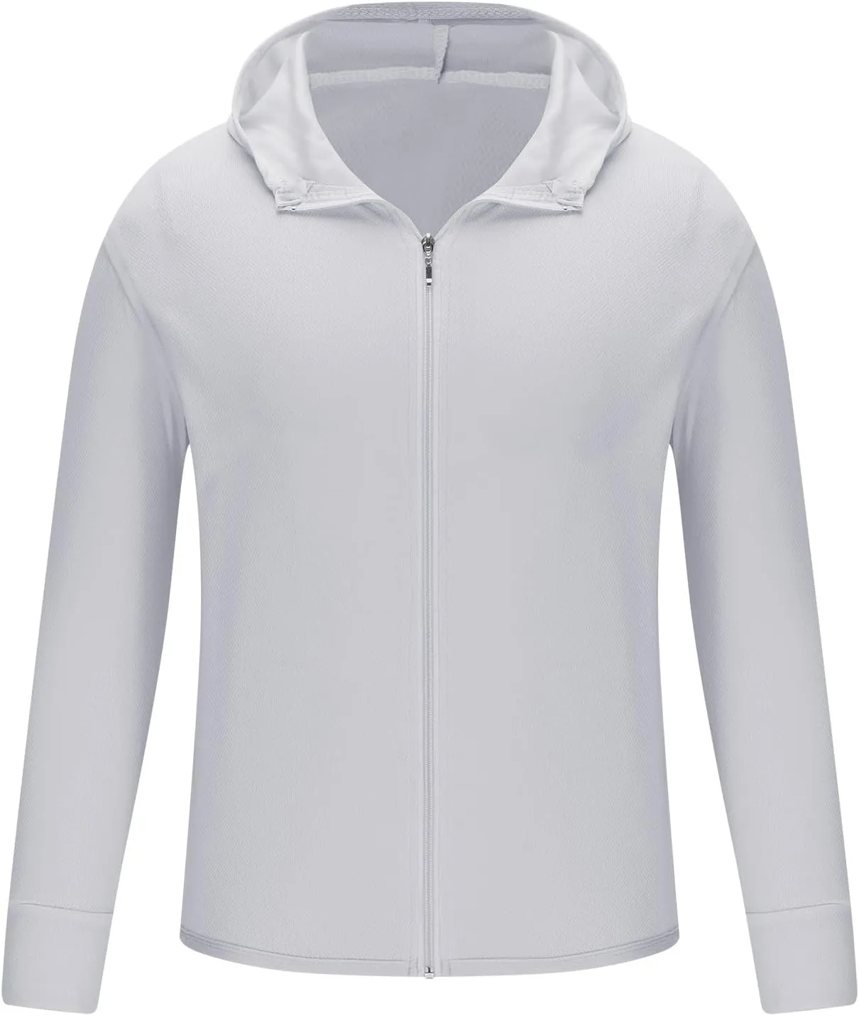 UPF 50  Light Jacket For Men Full Zip Sun Protection Hoodie UV Fishing Athletic Summer Shirt Long Sleeve Sun Shirts