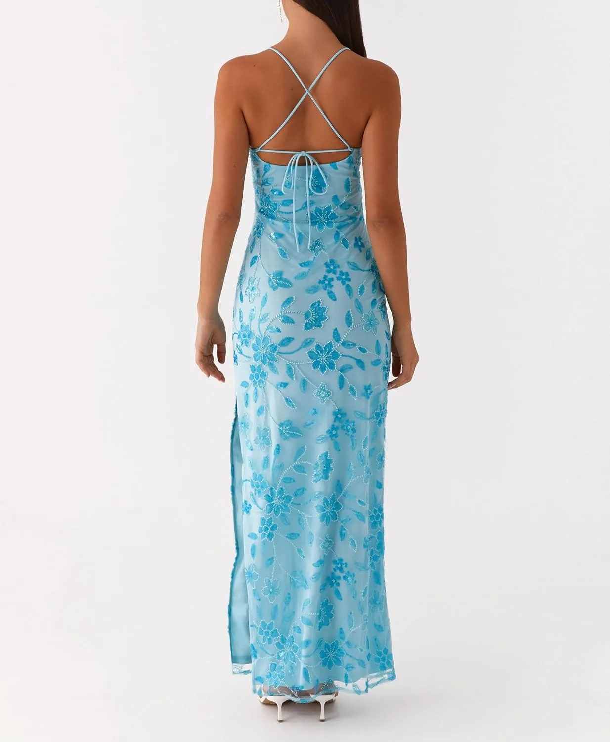 Women Strapless Tube Top Floral Maxi Dress Y2k Sleevelss Backless Bodycon Long Dress Summer Club Cocktail Sundress