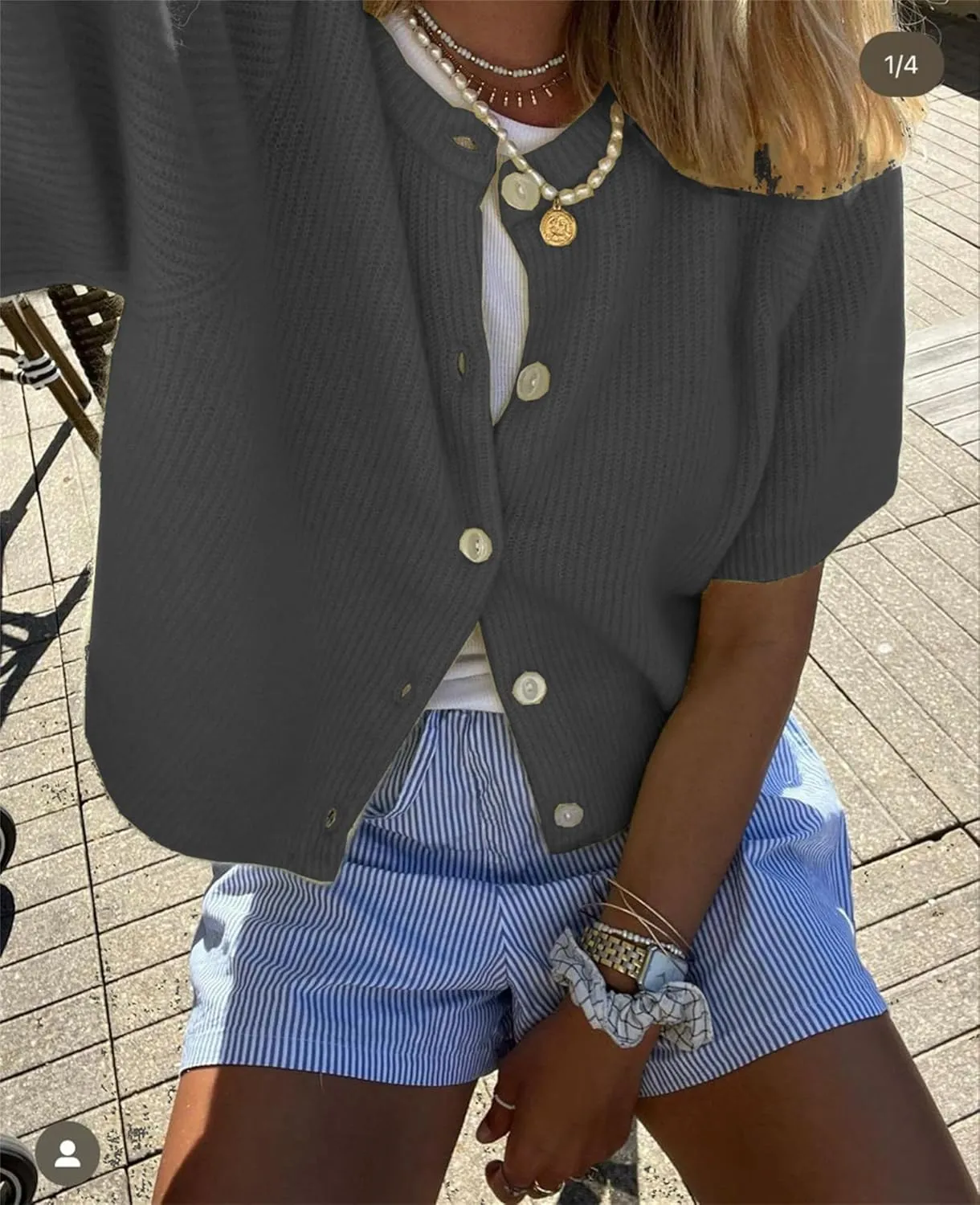 Women Y2k Crop Knit Cardigan T-Shirt Short Sleeve Button Down Casual Knitted Tees Y2k Girls Crop top Streewear