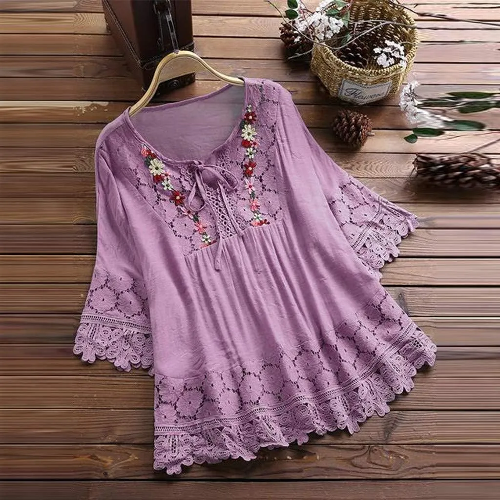 Womens Button Up Shirts Solid Color Short Sleeve Linen Summer Casual Fashion Blouse Top Loose T-Shirt