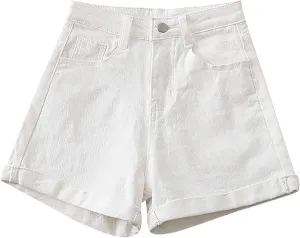 Womens Jeans Shorts High Waisted Plus Size Denim Shorts Wide Leg Cowgirl Shorts Hot Springy Soft Western Jeans Shorts