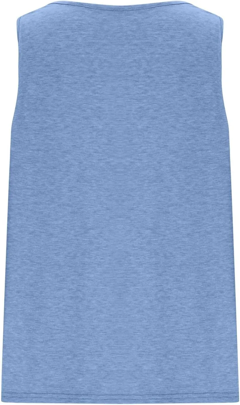 Women's Plus Size Tank Tops Oversized Loose Fit V Neck Sleeveless Tunic Blouse Summer Casual T Shirts