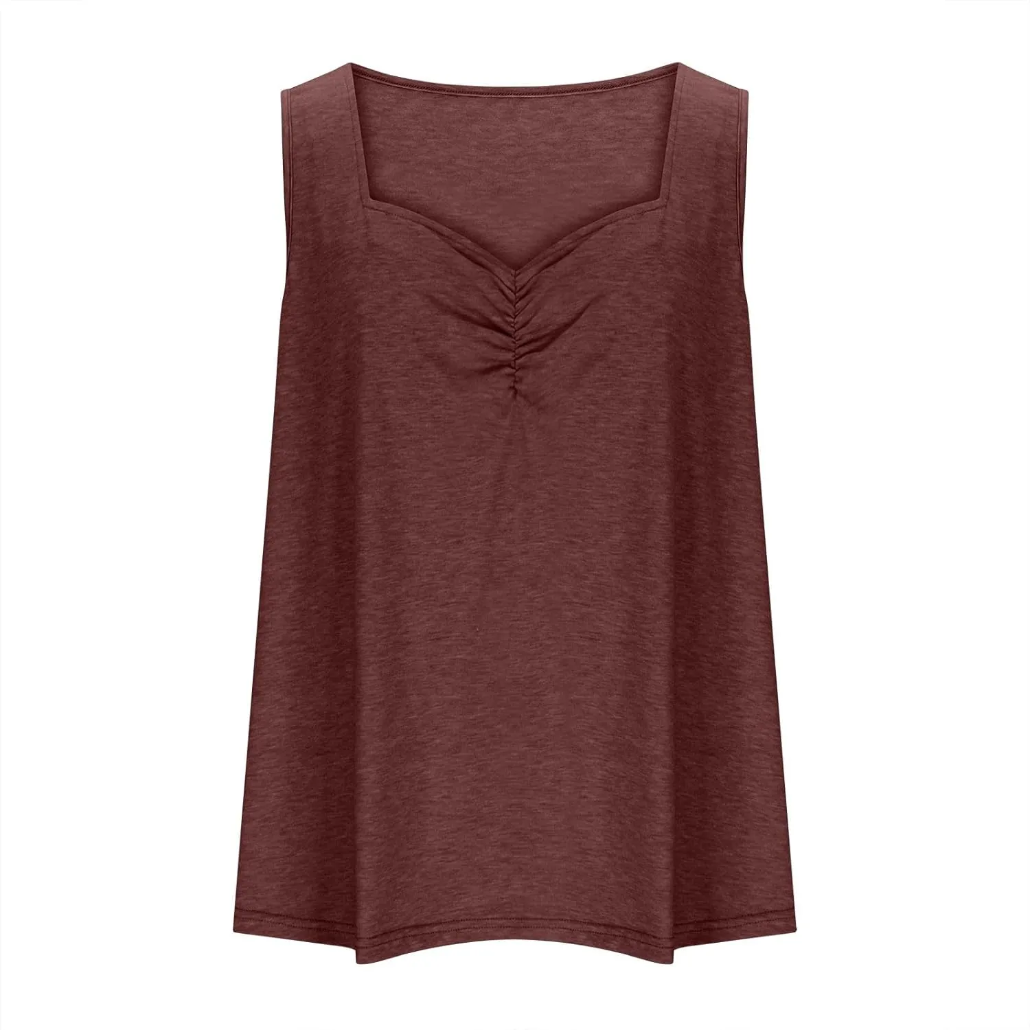 Women's Plus Size Tank Tops Oversized Loose Fit V Neck Sleeveless Tunic Blouse Summer Casual T Shirts