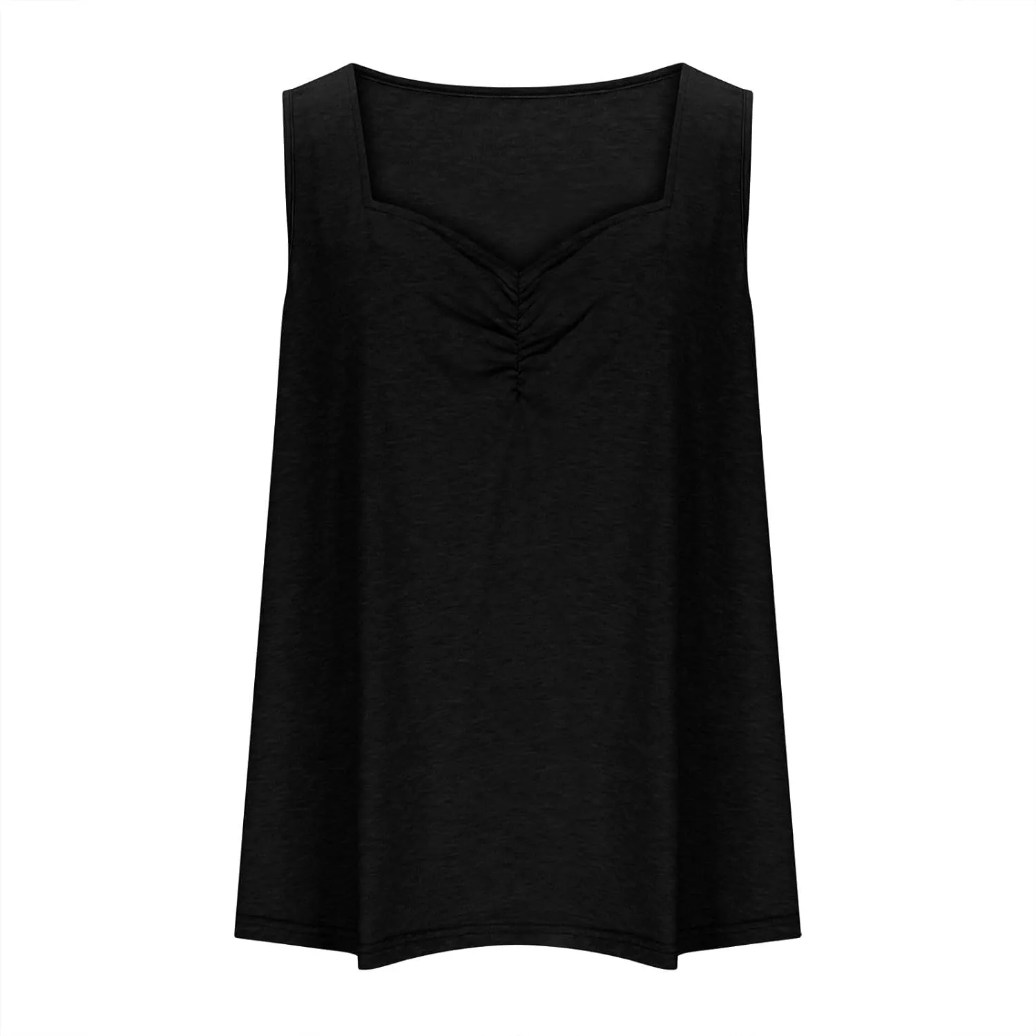 Women's Plus Size Tank Tops Oversized Loose Fit V Neck Sleeveless Tunic Blouse Summer Casual T Shirts