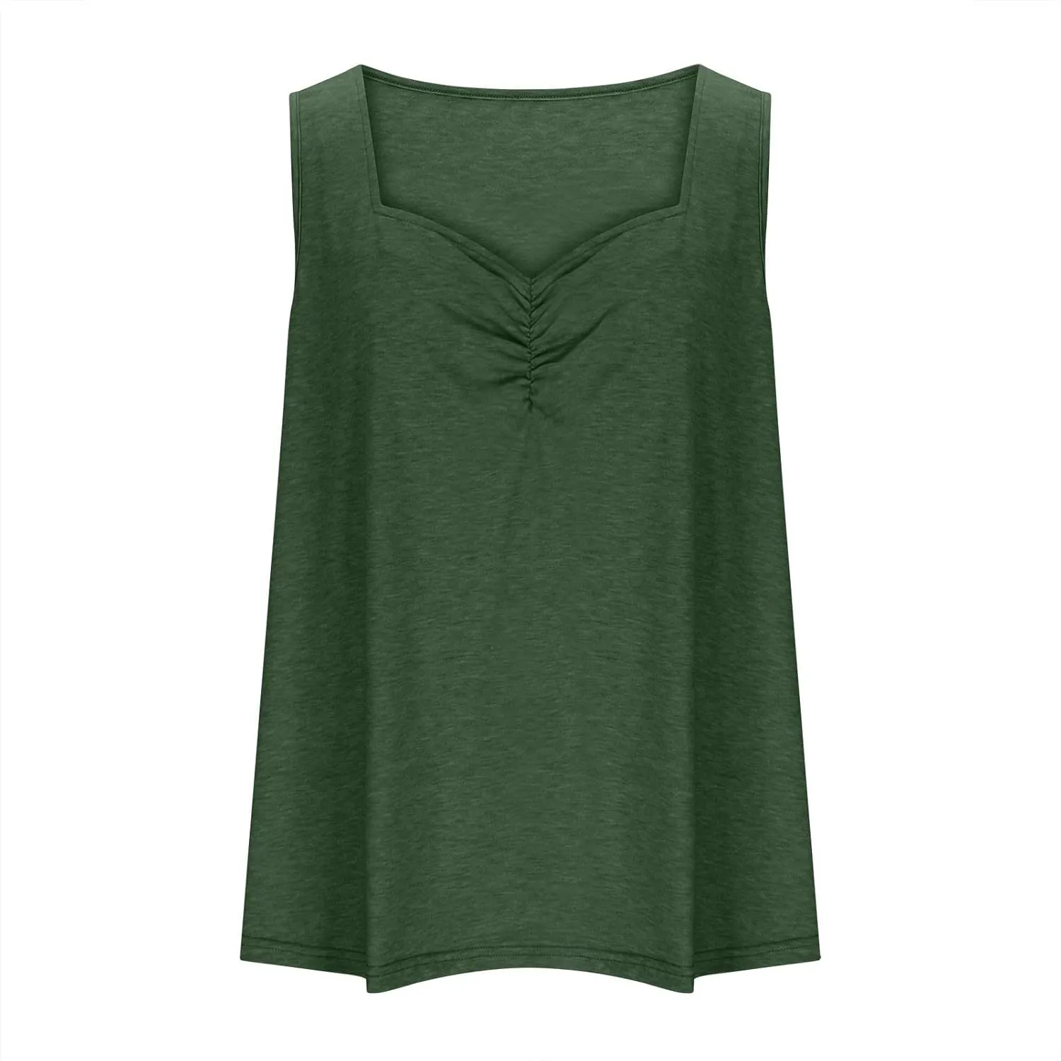 Women's Plus Size Tank Tops Oversized Loose Fit V Neck Sleeveless Tunic Blouse Summer Casual T Shirts