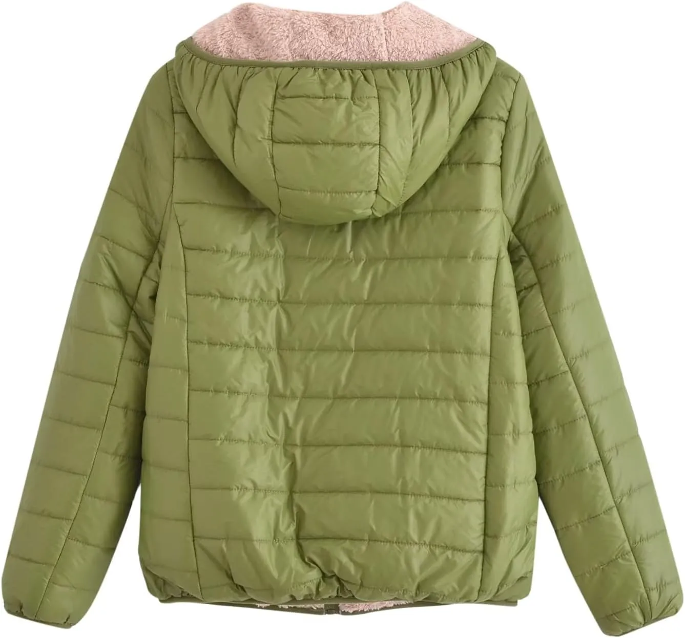 Women's Quilted Winter Coats Winter Short Hooded Warm Padded Fleece Lined Puffer Jackets Down Jackets with Pockets
