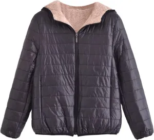 Women's Quilted Winter Coats Winter Short Hooded Warm Padded Fleece Lined Puffer Jackets Down Jackets with Pockets