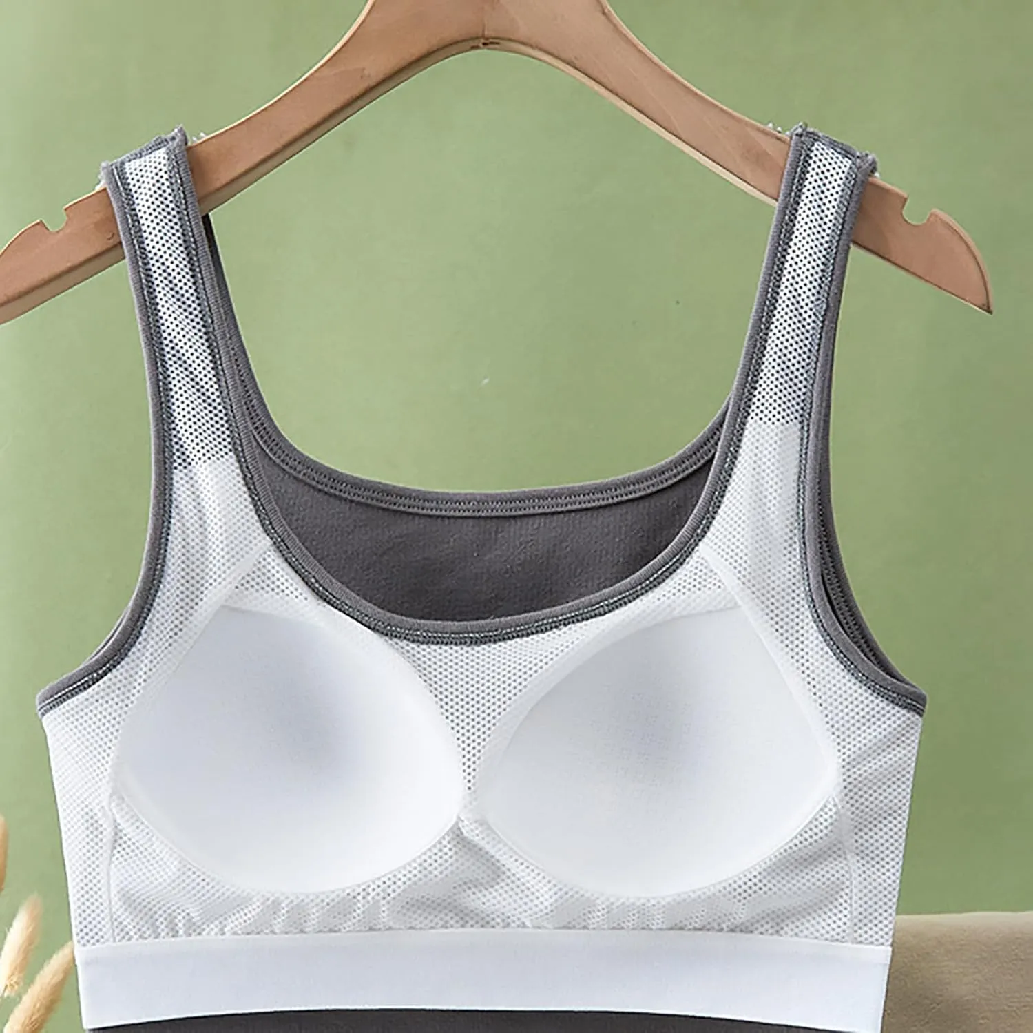 Women's Racerback Tank with Built in Bra Casual Basic Square Neck Sleeveless Cami Tanks Summer Solid Undershirt