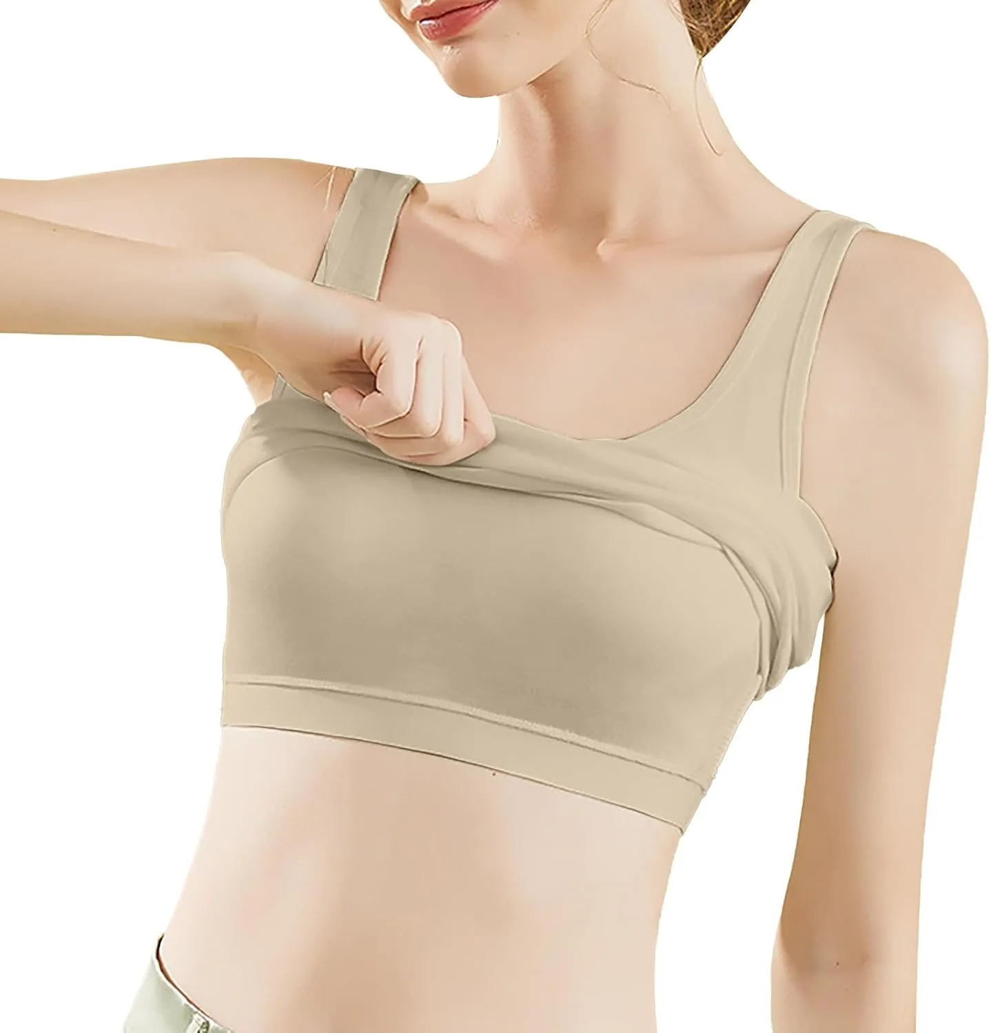 Women's Racerback Tank with Built in Bra Casual Basic Square Neck Sleeveless Cami Tanks Summer Solid Undershirt