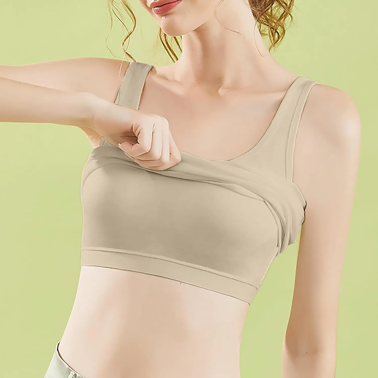 Women's Racerback Tank with Built in Bra Casual Basic Square Neck Sleeveless Cami Tanks Summer Solid Undershirt