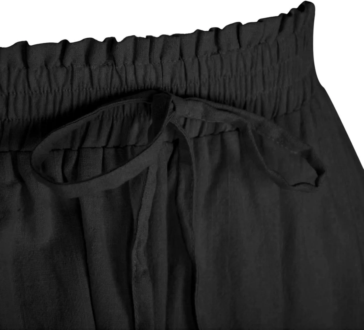 Women's Solid Color Maxi Skirt Summer Casual Cotton Linen Front Slit Long Skirt Button Up Beach Skirts (b-Black, S)