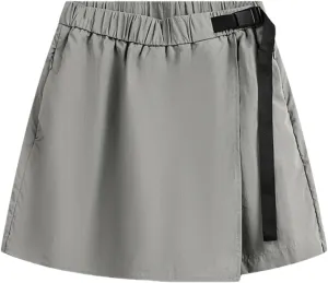 Women's Summer Outdoor Quick-Drying Solid Color Short Cargo Skirt Pants Hiking Casual High Waisted Culottes