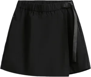 Women's Summer Outdoor Quick-Drying Solid Color Short Cargo Skirt Pants Hiking Casual High Waisted Culottes