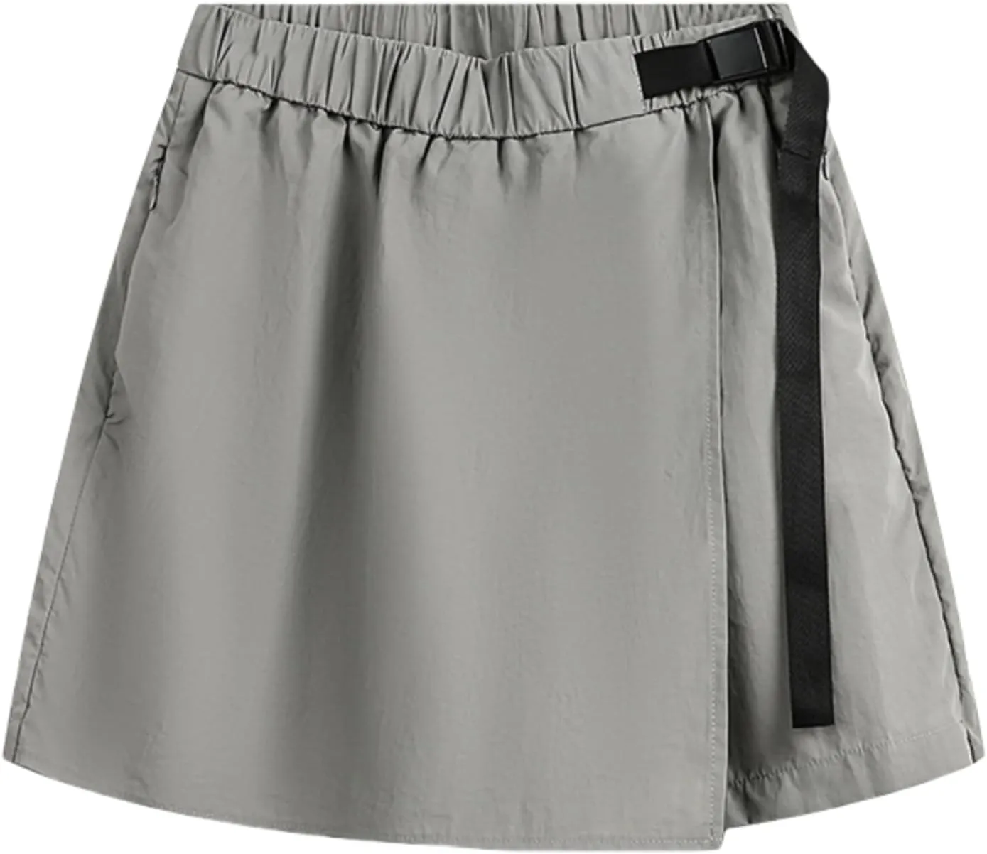Women's Summer Outdoor Quick-Drying Solid Color Short Cargo Skirt Pants Hiking Casual High Waisted Culottes