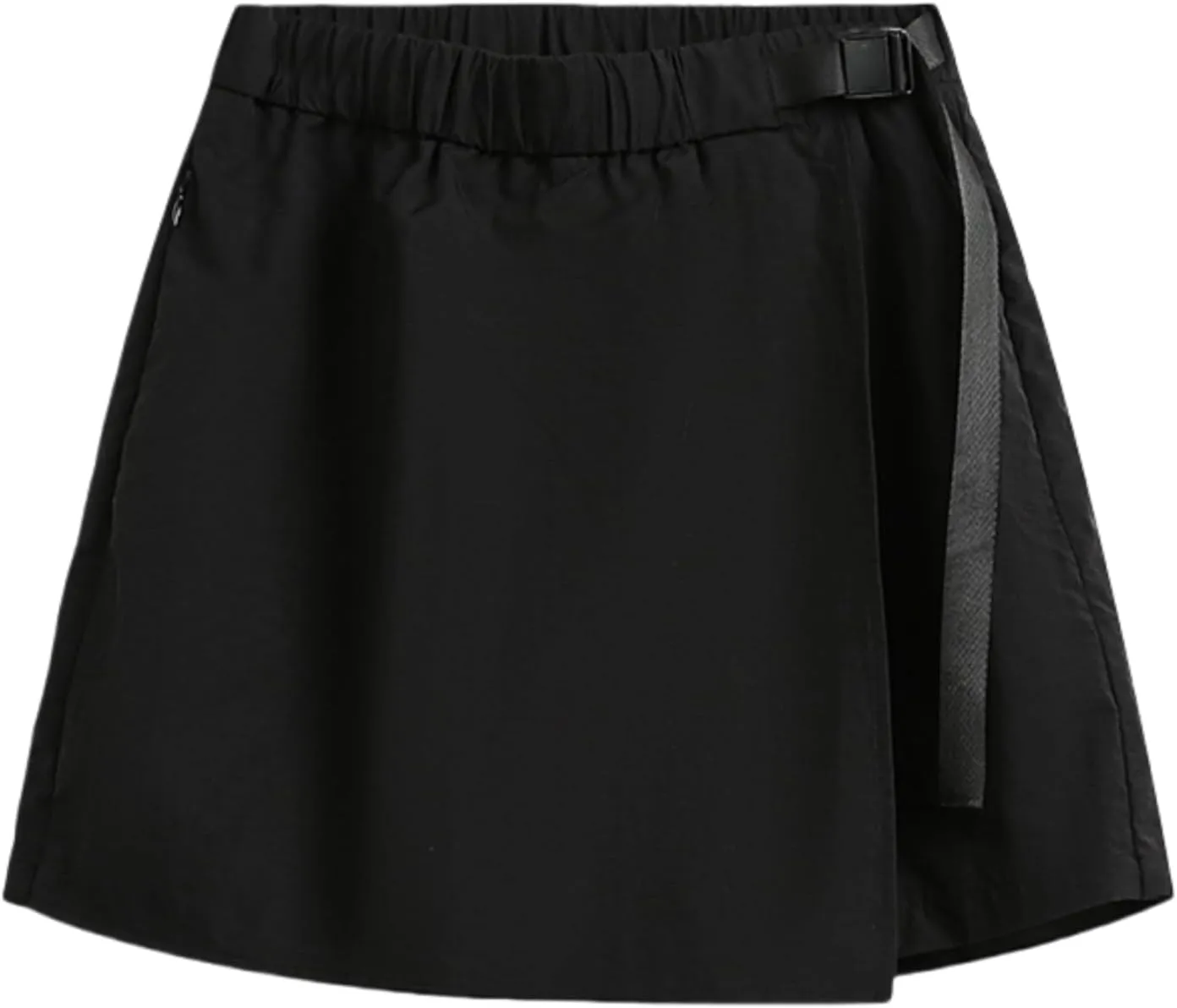 Women's Summer Outdoor Quick-Drying Solid Color Short Cargo Skirt Pants Hiking Casual High Waisted Culottes