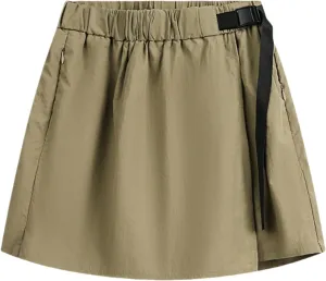 Women's Summer Outdoor Quick-Drying Solid Color Short Cargo Skirt Pants Hiking Casual High Waisted Culottes
