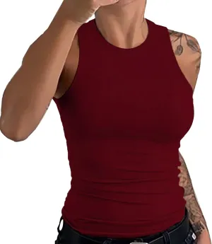 Womens Summer Tank Tops Sleeveless Racerback High Neck Casual Basic Top Slim Fit Summer Quick Dry Gym Workout Tshirts