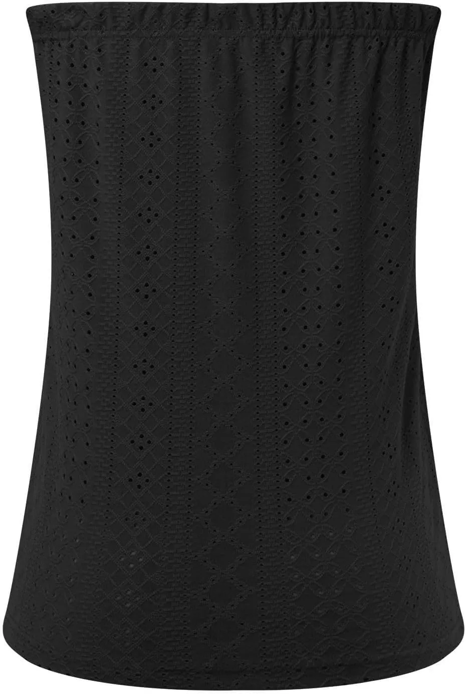 Womens Summer Tube Tops Casual Strapless Eyelet Bandeau Tanks Cute Off Shoulder Tunic Shirts Flowy Vacation Blouses