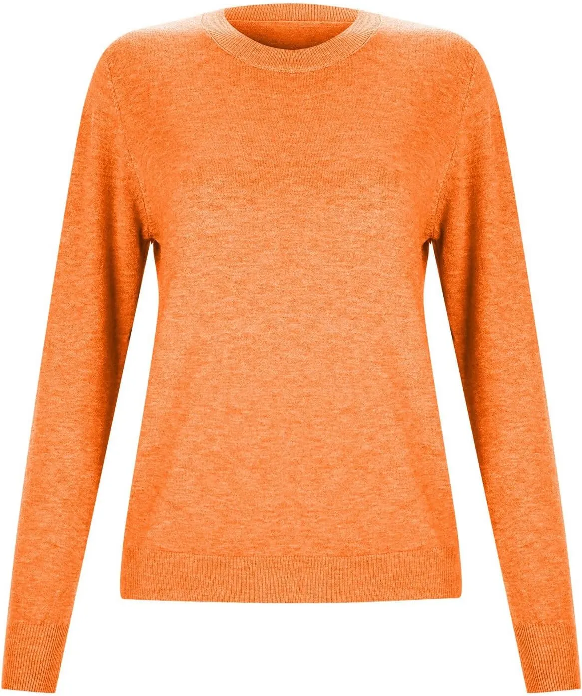 Women's Sweaters Cable Knit Crewneck Solid Color Long Sleeve Casual Soft Loose Fit Jumper Tops