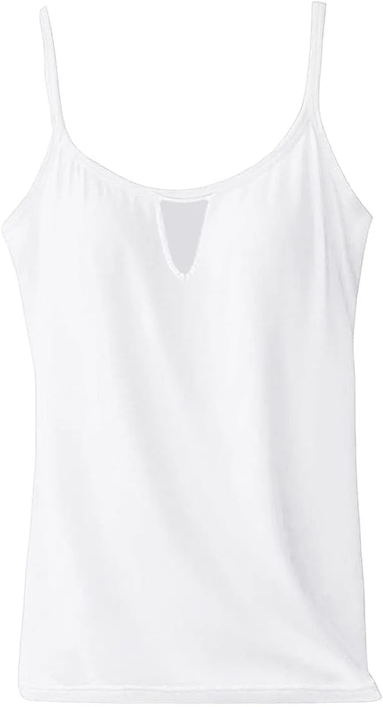 Womens Tank Tops with Built in Bra Plus Size Padded Stretchy Sports Shirt Workout Yoga Basic Undershirt