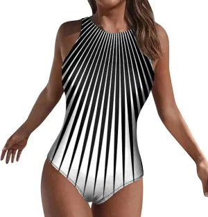 Womens Tummy Control Bathing Suits Wrap Tie Back Monokini Swimwear 1 Swimsuit Bathing Suits Athletic Modest Swimwear